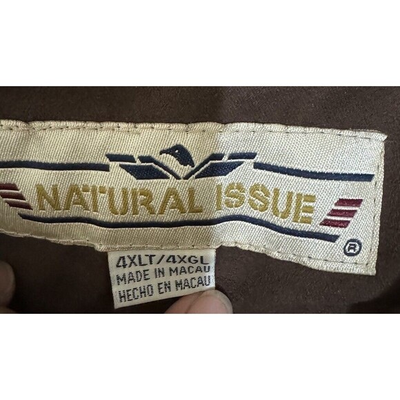 Y2K Natural Issue Men’s Coat W Removable Inner quilted Liner Cozy Chic -Sz 4XLT - Picture 3 of 9
